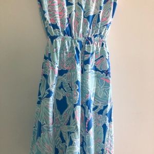 Lilly Pulitzer Strapless Cotton Starfish Dresss